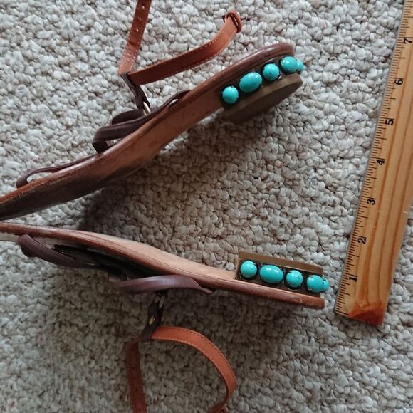 Miu Miu thong with turquoise stone embellished resin sandals size 36 - Picture 9 of 12